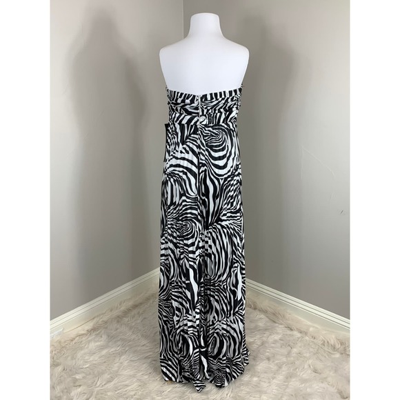 NWT Zebra Maxi Pleated Dress Wedding Guest Prom Spring Summer Special Occasion - Picture 3 of 14